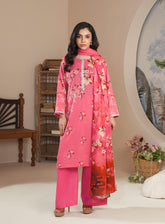 Twilight Pink Lawn 3Pc Suit