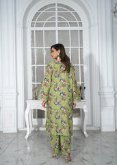 Parrot Printed Embroidered 3Pc Suit