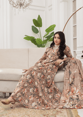 Cocoa Bloom Printed Frock – 2Pc