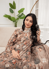 Cocoa Bloom Printed Frock – 2Pc