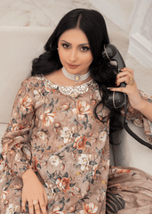 Cocoa Bloom Printed Frock – 2Pc