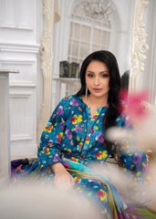 Azure Sky Printed Lawn Suit – 3Pc