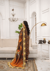 Autumn Wood Printed Embroidered 3Pc