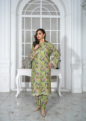 Parrot Printed Embroidered 3Pc Suit