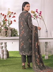 Mist Unstitched Embroidered Lawn Suit – 3Pc