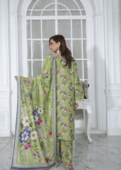 Parrot Printed Embroidered 3Pc Suit