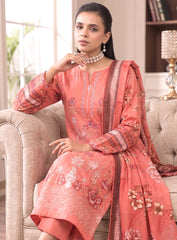 Bloom Unstitched Embroidered – 3Pc