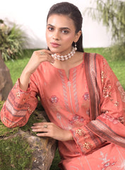 Bloom Unstitched Embroidered – 3Pc