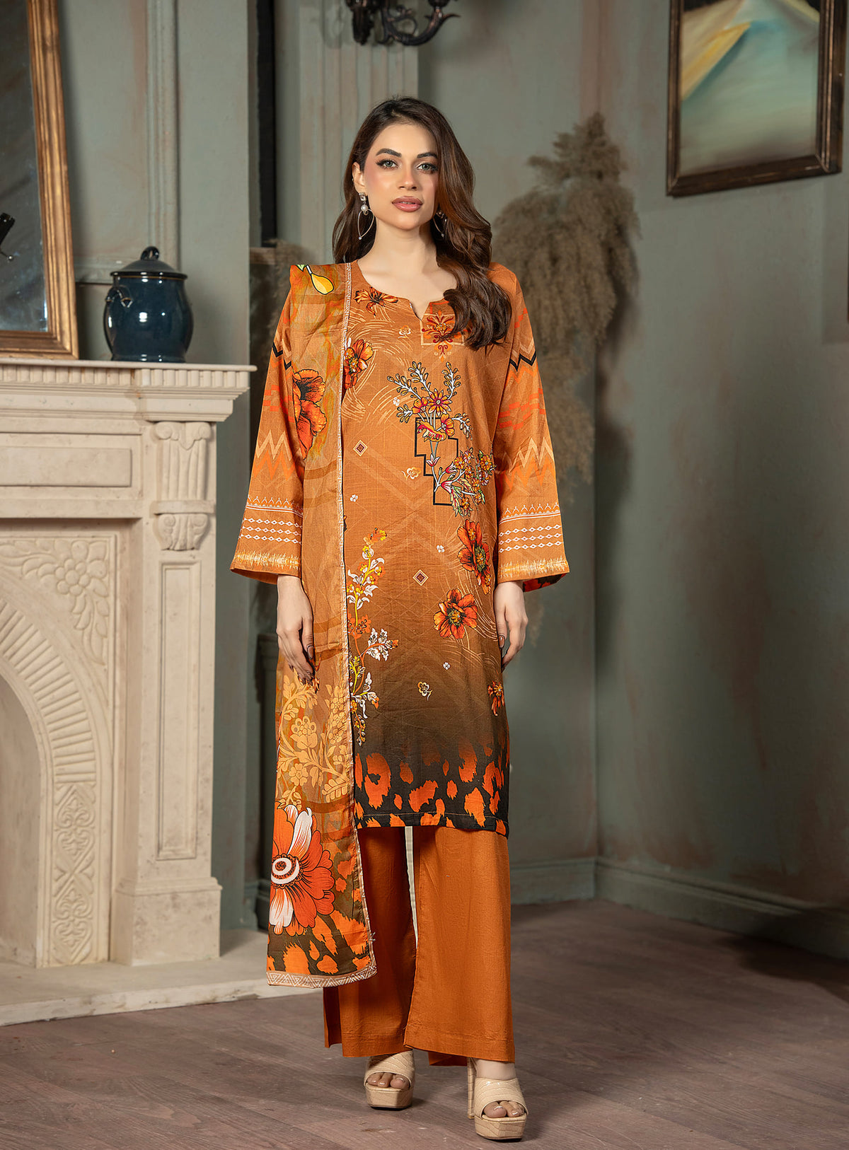 Nuraan Artisan Lawn 3Pc Suit