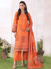 Sunset Glow Unstitched Embroidered – 3Pc