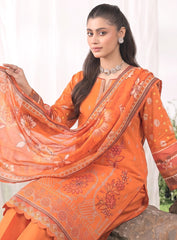 Sunset Glow Unstitched Embroidered – 3Pc