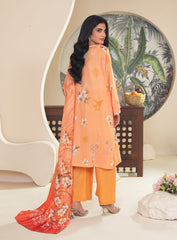 Peach Mystic Lawn 3Pc Suit