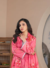 Twilight Pink Lawn 3Pc Suit