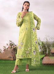 Pista Unstitched Embroidered Lawn Suit – 3Pc