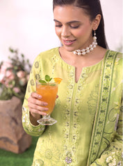 Pista Unstitched Embroidered Lawn Suit – 3Pc