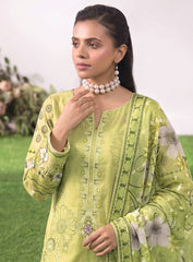 Pista Unstitched Embroidered Lawn Suit – 3Pc