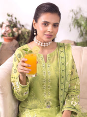 Pista Unstitched Embroidered Lawn Suit – 3Pc