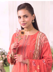 Bloom Unstitched Embroidered Lawn Suit – 3Pc