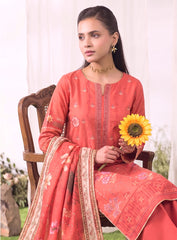 Bloom Unstitched Embroidered Lawn Suit – 3Pc