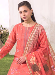 Bloom Unstitched Embroidered Lawn Suit – 3Pc